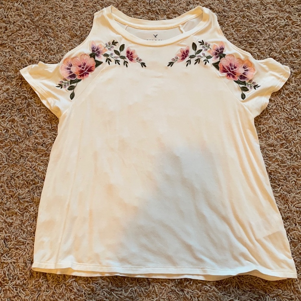 American Eagle Cold- Shoulder Tee